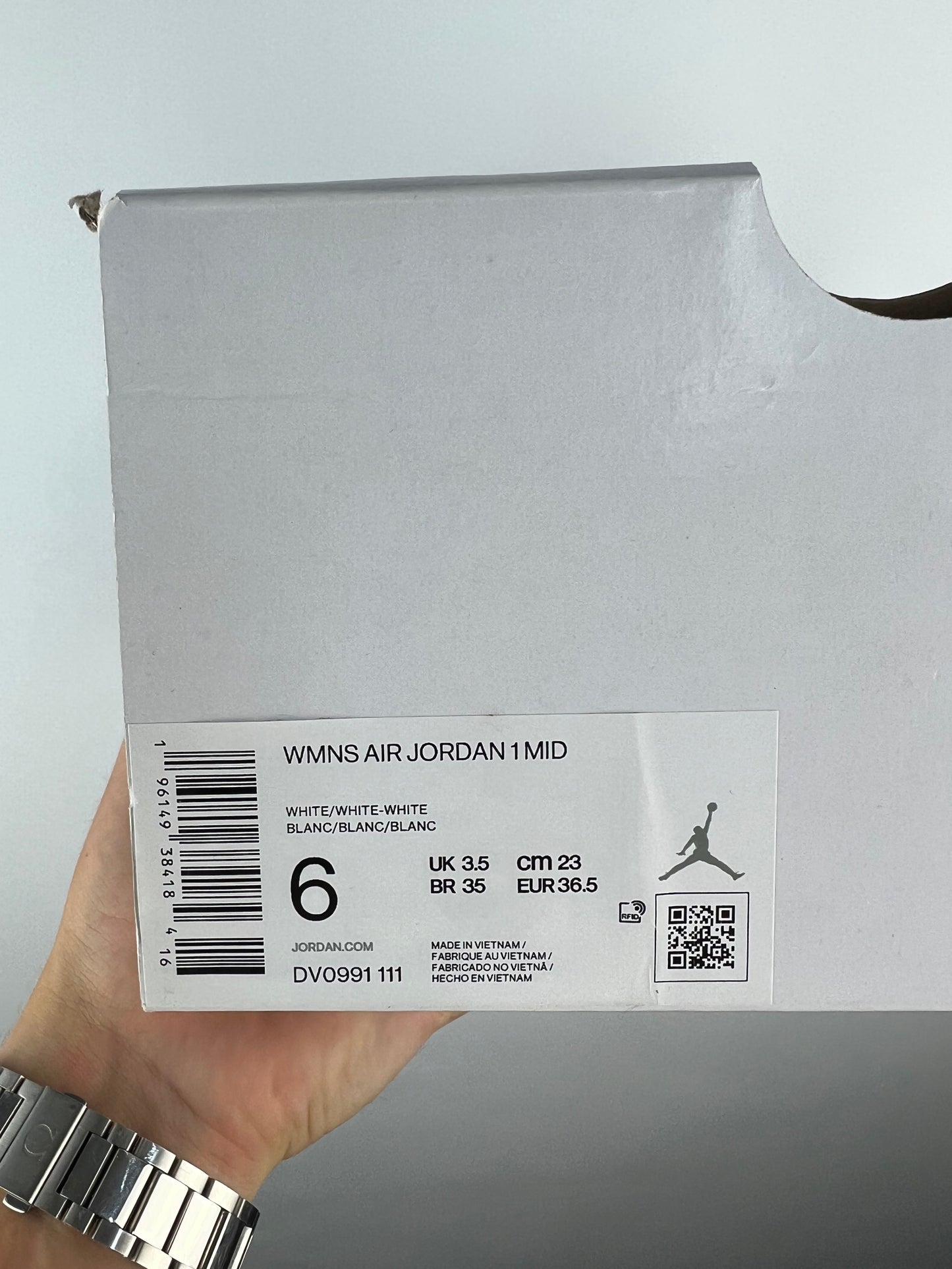 WMNS Air Jordan 1 Mid Triple White