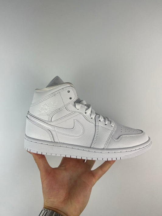 WMNS Air Jordan 1 Mid Triple White