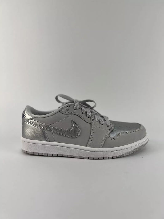Nike Air Jordan 1 Low Retro OG Metallic Silver Mens