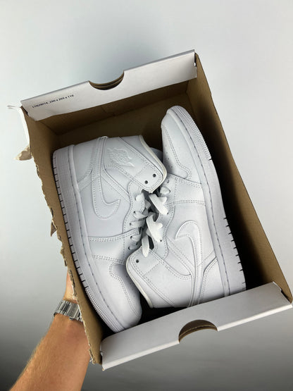WMNS Air Jordan 1 Mid Triple White