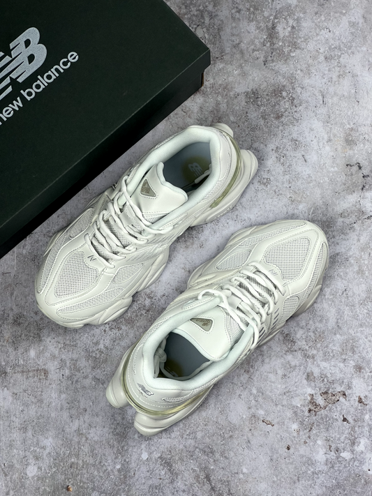 New Balance 9060 Triple White Running Shoe - Free Next Day Delivery