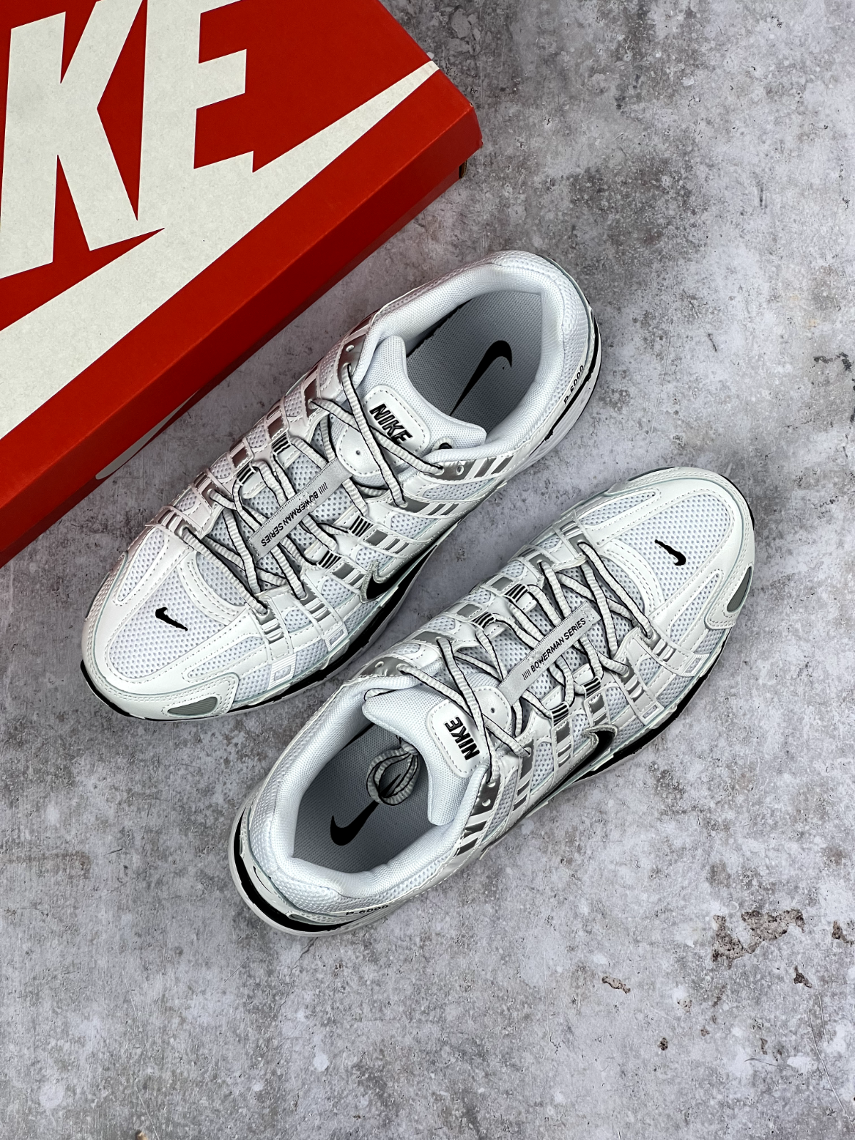 Nike P6000 White Metallic Silver Black - Multiple Sizes | Next Day Delivery