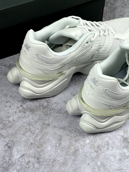 New Balance 9060 Triple White Running Shoe - Free Next Day Delivery