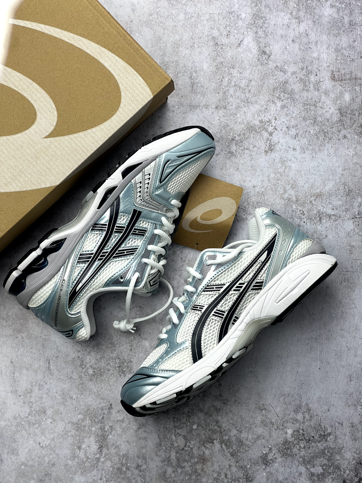 Asics Gel-Kayano 14 White Fjord Grey | Multiple Sizes | Next Day Delivery