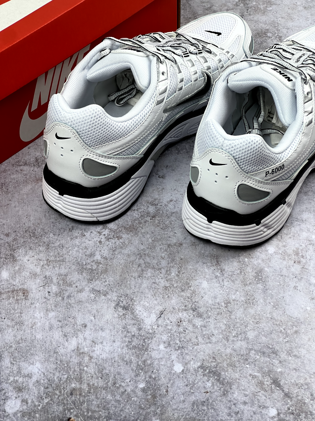 Nike P6000 White Metallic Silver Black - Multiple Sizes | Next Day Delivery