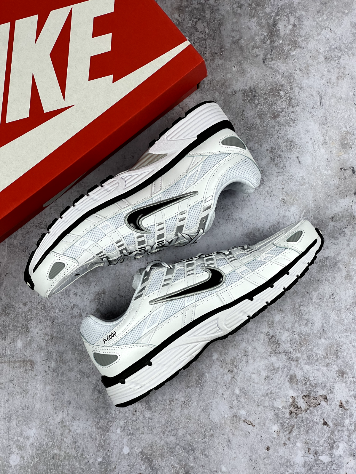 Nike P6000 White Metallic Silver Black - Multiple Sizes | Next Day Delivery