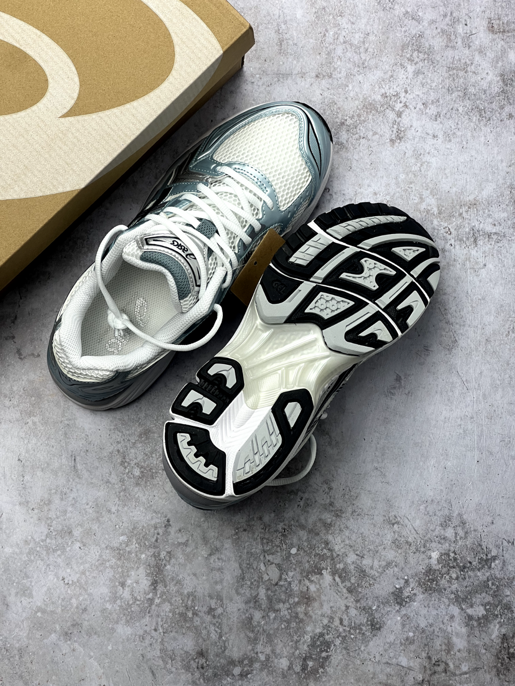 Asics Gel-Kayano 14 White Fjord Grey | Multiple Sizes | Next Day Delivery