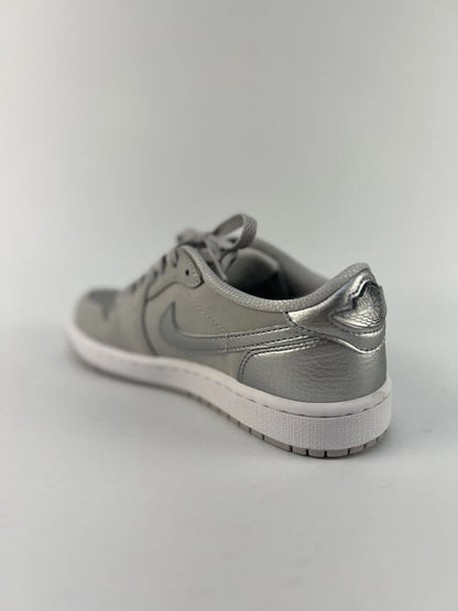 Nike Air Jordan 1 Low Retro OG Metallic Silver Mens